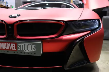 BMWi8 랩핑 에이버리 정품 사틴레드 전체 체인지! / 광주 광산구 하남동