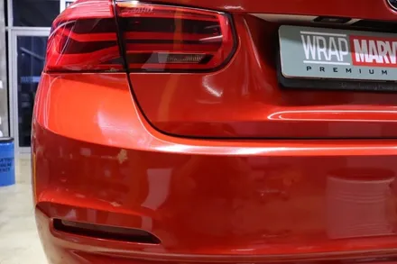 BMW 320d 전체랩핑, 강렬한 레드 시공! / 광주 광산구 하남동