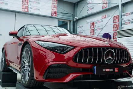 광주 컬러 PPF SL43AMG 초고광택 컬러체인지, 자세히 보면 엔진 보일 것 같다. / 광주 광산구 하남동