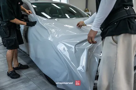 광주 자동차 랩핑 GS350 실버에서 시멘트, 도장 컨디션이 안 좋아도 괜찮아 / 광주 광산구 하남동