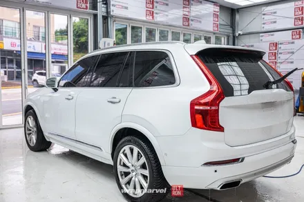 볼보 XC90 듀오톤 랩핑 상하판 투톤 별도 시공, 본넷은 블랙 PPF 광주 차량 랩핑은 랩마블 / 광주 광산구 하남동