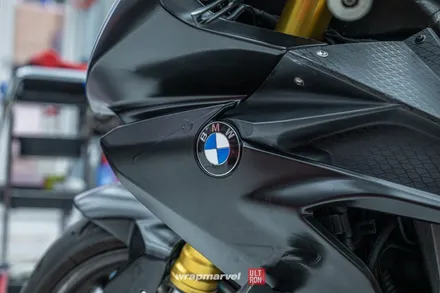 BMW S1000rr 바이크 랩핑 광주 랩마블에서 올블랙으로 / 광주 광산구 하남동