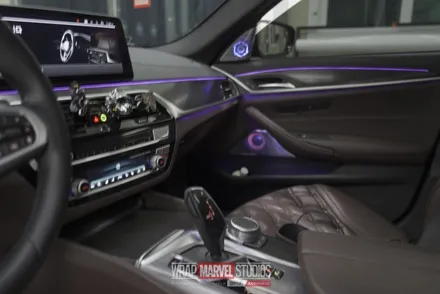 광주랩핑 전문매장 랩마블스튜디오 bmw5시리즈 탑폴리에필름으로 크롬죽이기 / 광주 광산구 하남동
