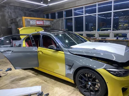BMW M3 전체랩핑 다크그레이로 톤다운 / 광주 광산구 하남동