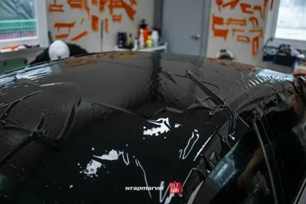 광주 자동차 랩핑 GS350 실버에서 시멘트, 도장 컨디션이 안 좋아도 괜찮아 / 광주 광산구 하남동