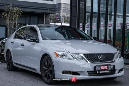 광주 자동차 랩핑 GS350 실버에서 시멘트, 도장 컨디션이 안 좋아도 괜찮아 / 광주 광산구 하남동