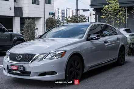 광주 자동차 랩핑 GS350 실버에서 시멘트, 도장 컨디션이 안 좋아도 괜찮아 / 광주 광산구 하남동