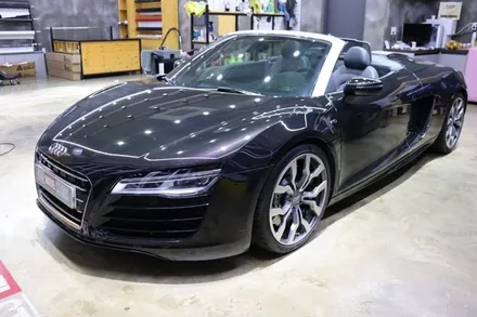 아우디 R8 스파이더 전체랩핑, 느낌있는 다크옐로우 / 광주 광산구 하남동