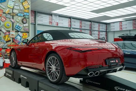 광주 컬러 PPF SL43AMG 초고광택 컬러체인지, 자세히 보면 엔진 보일 것 같다. / 광주 광산구 하남동