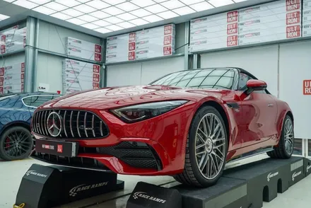 광주 컬러 PPF SL43AMG 초고광택 컬러체인지, 자세히 보면 엔진 보일 것 같다. / 광주 광산구 하남동