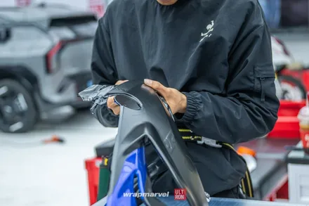 BMW S1000rr 바이크 랩핑 광주 랩마블에서 올블랙으로 / 광주 광산구 하남동