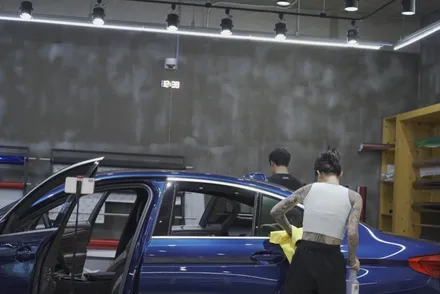 광주랩핑 전문샵 랩마블스튜디오 bmw520i 크롬죽이기 포인트랩핑 스모그라이트ppf시공 / 광주 광산구 하남동