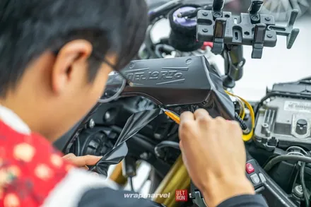 BMW S1000rr 바이크 랩핑 광주 랩마블에서 올블랙으로 / 광주 광산구 하남동