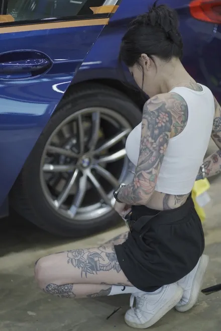 광주랩핑 전문샵 랩마블스튜디오 bmw520i 크롬죽이기 포인트랩핑 스모그라이트ppf시공 / 광주 광산구 하남동