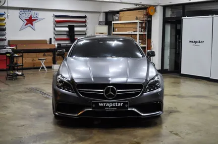 벤츠 cls63 AMG 사틴 다크 그레이 전체랩핑 시공기 / 수원 영화동