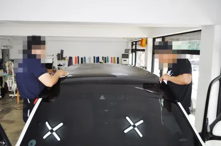 수원랩핑 g4 렉스턴 루프스킨으로 꽃단장 해봤어요! / 수원 영화동