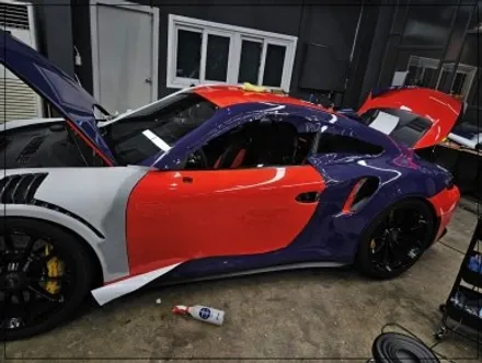 포르쉐 911 GT3 RS 랩핑 - 용인랩핑 전문 \'랩401\'에서 완성한 슈퍼카 커스터마이징 / 용인시 처인구
