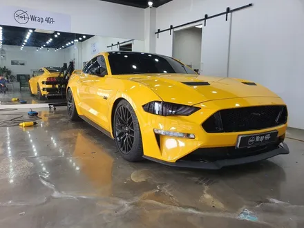 용인랩핑샵 랩401 머스탱 GT 3M 썬플라워 옐로우 전체랩핑 시공!! / 용인, 광교, 성남