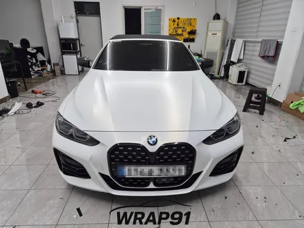 BMW 420i 컨버터블 3M 2080 사틴 프로즌 바닐라 전체 랩핑 WRAP91 / 마산, 김해, 창원