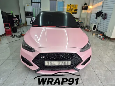 현대 벨로스터 N 텍랩 사쿠라 핑크 전체 랩핑 WRAP91 / 마산, 김해, 창원