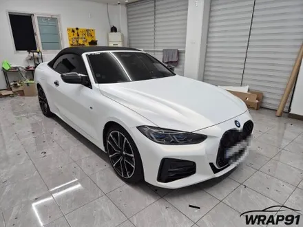 BMW 420i 컨버터블 3M 2080 사틴 프로즌 바닐라 전체 랩핑 WRAP91 / 마산, 김해, 창원