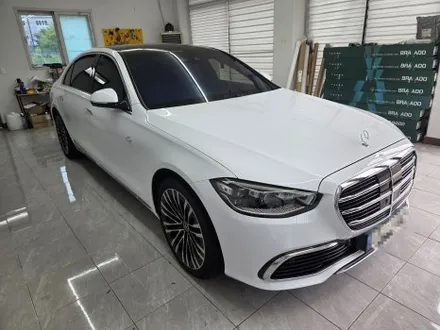 벤츠 S580 브라바도 피아노 화이트 전체 랩핑 WRAP91 / 마산, 김해, 창원