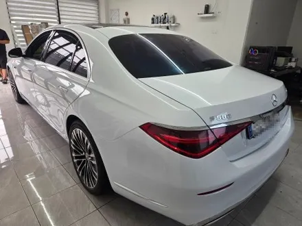 벤츠 S580 브라바도 피아노 화이트 전체 랩핑 WRAP91 / 마산, 김해, 창원