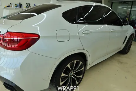 BMW X6 m50d 전체 랩핑 - 에이버리 사틴 다크 그레이, 경남 창원 자동차 래핑 전문 랩91 / 마산, 김해, 창원