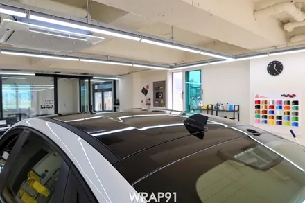 르노삼성 XM3 루프스킨 - 에이버리 유광블랙 부분 랩핑, 경남 부산 자동차 랩핑 전문 랩91 / 마산, 김해, 창원