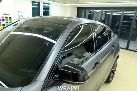 BMW X6 m50d 전체 랩핑 - 에이버리 사틴 다크 그레이, 경남 창원 자동차 래핑 전문 랩91 / 마산, 김해, 창원