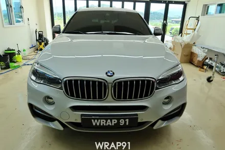 BMW X6 m50d 전체 랩핑 - 에이버리 사틴 다크 그레이, 경남 창원 자동차 래핑 전문 랩91 / 마산, 김해, 창원