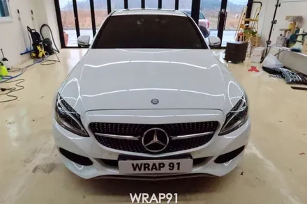 벤츠 C클래스 C220 카멜레온 전체 랩핑 - 에이버리 사틴 러싱 립타이드, 경남 김해 자동차 랩핑 전문점 랩91 / 마산, 김해, 창원