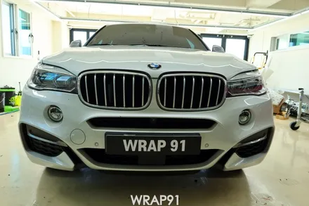 BMW X6 m50d 전체 랩핑 - 에이버리 사틴 다크 그레이, 경남 창원 자동차 래핑 전문 랩91 / 마산, 김해, 창원