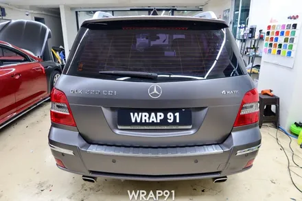 벤츠 GLK 220 전체 랩핑 - 에이버리 사틴 그레이 메탈릭, 부산 자동차 래핑 전문점 랩91 / 마산, 김해, 창원