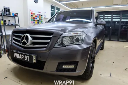 벤츠 GLK 220 전체 랩핑 - 에이버리 사틴 그레이 메탈릭, 부산 자동차 래핑 전문점 랩91 / 마산, 김해, 창원