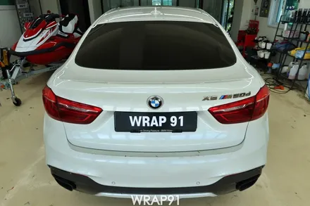 BMW X6 m50d 전체 랩핑 - 에이버리 사틴 다크 그레이, 경남 창원 자동차 래핑 전문 랩91 / 마산, 김해, 창원