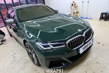BMW M550i 3M 리얼카본 실내 사이드미러 부분 랩핑, 생활보호PPF, 경남 김해 자동차랩핑 전문 랩91 / 마산, 김해, 창원