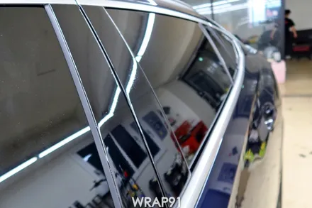 BMW X6 실내 랩핑 - 3M 4D 리얼카본, 필러 PPF, 경남 부산 자동차 랩핑 전문점 랩91 / 마산, 김해, 창원