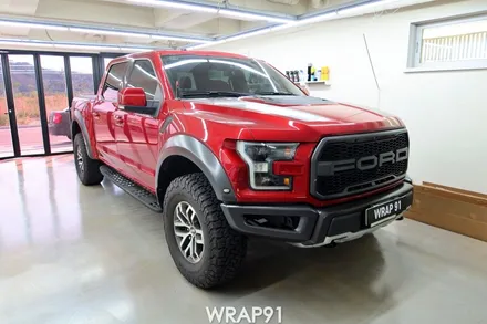 포드 F150 랩터 전체 랩핑 - 에이버리 사틴블랙, 김해 자동차 랩핑 전문점 랩91 / 마산, 김해, 창원