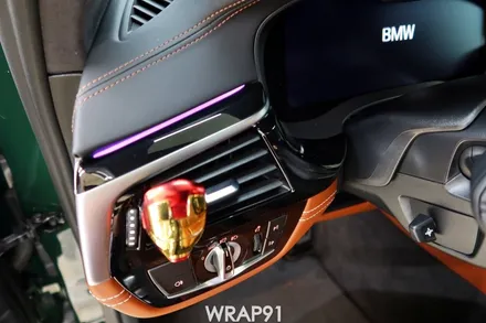 BMW M550i 3M 리얼카본 실내 사이드미러 부분 랩핑, 생활보호PPF, 경남 김해 자동차랩핑 전문 랩91 / 마산, 김해, 창원