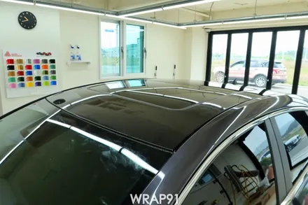 쉐보레 알페온 루프스킨 - 유광블랙 부분 포인트 랩핑, 부산 김해 자동차래핑 전문 랩91 / 마산, 김해, 창원