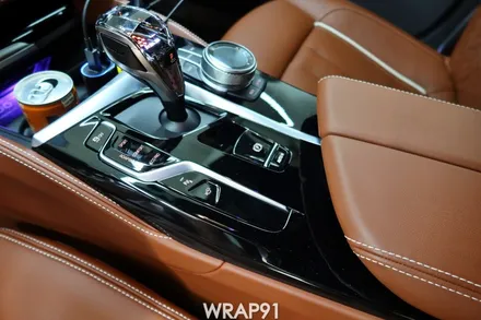 BMW M550i 3M 리얼카본 실내 사이드미러 부분 랩핑, 생활보호PPF, 경남 김해 자동차랩핑 전문 랩91 / 마산, 김해, 창원