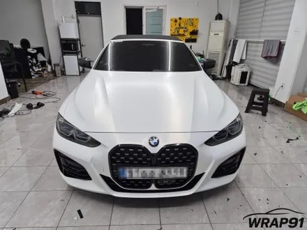 BMW 420i 컨버터블 3M 2080 사틴 프로즌 바닐라 전체 랩핑 WRAP91 / 마산, 김해, 창원