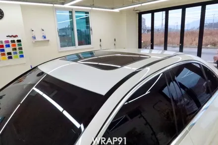 벤츠 C클래스 C220 카멜레온 전체 랩핑 - 에이버리 사틴 러싱 립타이드, 경남 김해 자동차 랩핑 전문점 랩91 / 마산, 김해, 창원