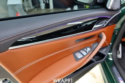 BMW M550i 3M 리얼카본 실내 사이드미러 부분 랩핑, 생활보호PPF, 경남 김해 자동차랩핑 전문 랩91 / 마산, 김해, 창원