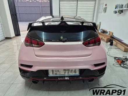 현대 벨로스터 N 텍랩 사쿠라 핑크 전체 랩핑 WRAP91 / 마산, 김해, 창원