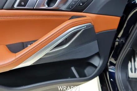 BMW X6 실내 랩핑 - 3M 4D 리얼카본, 필러 PPF, 경남 부산 자동차 랩핑 전문점 랩91 / 마산, 김해, 창원