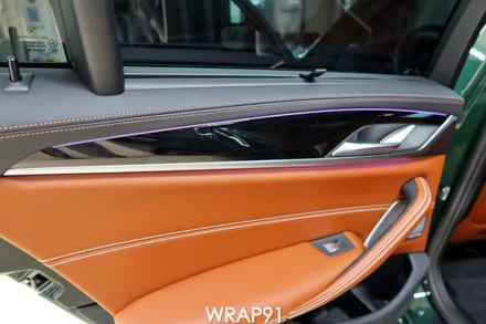 BMW M550i 3M 리얼카본 실내 사이드미러 부분 랩핑, 생활보호PPF, 경남 김해 자동차랩핑 전문 랩91 / 마산, 김해, 창원
