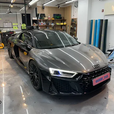 강남 자동차 랩핑과 PPF, 아우디 R8 고광택 블랙과 카본 시공 / 서울 중랑구 망우동