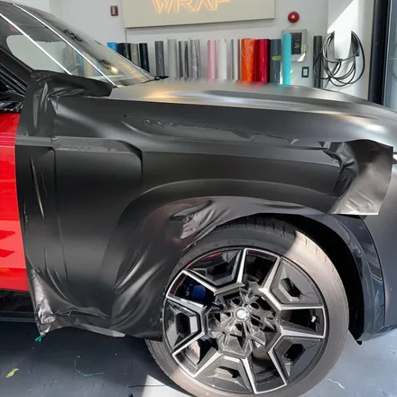 강남에서 BMW XM 사틴 블랙 랩핑 후기 : BLACK & RED / 서울 중랑구 망우동